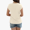 thumbnail image 2 of LIaqionyy Shirt for Womens Crew Neck Solid Color Short Sleeve Comfy Summer Top Basic Casual T Shirts Clothes, 2 of 2