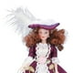 thumbnail image 2 of Miniature Porcelain People Victorian Style Dark Purple Skirt Hat Woman Ceramic Doll for 1/12 Doll House Decoration, 2 of 4