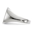 thumbnail image 3 of Auriga 14K White Gold 13.5x14.5 mm Closed Back Signet Ring for Mens Size 10, 3 of 6
