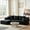 Black, variant on Kelyda 106'' Cloud Sectional Couch with L-Shape Chaise, Modern Corduroy Boneless Sofa for Living Room Green