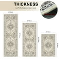thumbnail image 4 of Findosom Boho Kitchen Rugs 3Piece Set,Non-slip Washable Kitchen Mats for Floor Kitchen Runner,Soft Belgian Velvet Floor Mat Carpet Runner Rugs for Hallway,Laundry Room,Kitchen Door Mat,Beige, 4 of 10