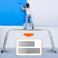 thumbnail image 3 of Costway 15.5' 16-Step Multi Purpose Step Platform Aluminum Folding Scaffold Ladder 330LB, 3 of 10