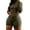 A1-Army Green, variant on Sets for Women Long Sleeve Zip Up Slim Shorts Outfits,Army Green,S