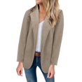 thumbnail image 1 of Mode Couleur Unie Blazer Women Bureau Suit Veste à Simple Poitrine Tempérament Veste Extensible Button vers le Bas Élégante Tunique Cardigan Confortable, 1 of 7