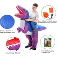 thumbnail image 4 of 1 traje inflable púrpura de Velociraptor para montar en adulto, disfraces de dinosaurios inflables disfraces de Halloween Cosplay Velociraptor  JM, 4 of 5