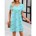 thumbnail image 4 of Avidlove Cotton Nightgowns for Women Short Sleeve Sleep Shirts Soft Nightdress Sleepwear, 4 of 6