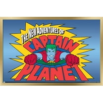Captain Planet and The Planeteers - Logo Wall Poster, 14.725" x 22.375", Framed