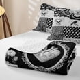 thumbnail image 4 of Castle Fairy Goth Collage Twin Quilt Set,Crow Rose Skeleton Butterfly Twin Coverlet Set,Gray Black, 4 of 7