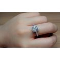 thumbnail image 3 of 2.5CTW Cushion Cut Halo CZ Engagement Wedding Ring 925 Sterling Silver, 3 of 4