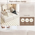 thumbnail image 6 of 71'' Oversized Double Chaise Lounges Indoor, Cloud Upholstered Boneless Couch Bed, Deep Seat, No Assembly Required, Modern Corduroy Sleeper Loveseat Chair for Living Room Bedroom Reading (White), 6 of 8