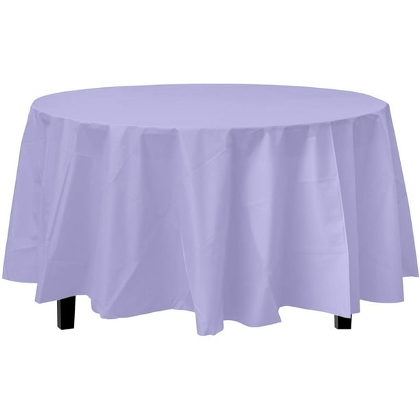 Crown Display Bulk Premium Plastic Disposable 84 Inch Round Tablecloth Lavender Table Covers 12 Pack Com Crown Display Bulk Premium Plastic, 84 Inch Round Table