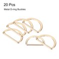 thumbnail image 3 of Metal D Rings Buckle, 20 Pack 25mm(0.98") 2mm Thick Welded D Rings Buckle, Gold Tone, 3 of 5