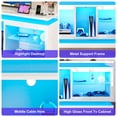 thumbnail image 6 of ChVans 80 Inch LED TV Stand with Charging Station,Modern Entertainment Center High Gloss Large TV Stand with Adjustable Shelves,Gaming TV Console for 80/85/90 Inch TVs,White, 6 of 9