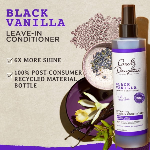 Carol’s Daughter Black Vanilla Leave in Conditioner Spray and Goddess Strength Castor Oil Hair Oil for All Hair Types