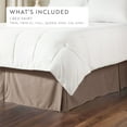 thumbnail image 4 of Noble Linens Taupe Pleated Dust Ruffle Bed Skirt, Twin-XL, 4 of 10