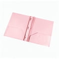 thumbnail image 4 of LAIOWEI Under $5! Two Pocket Folder, Plastic Folders With 2 Pocket and Metal Prongs Fastener Clasps, File Folder with Prongs for Study, Home, Office Pink, 4 of 8