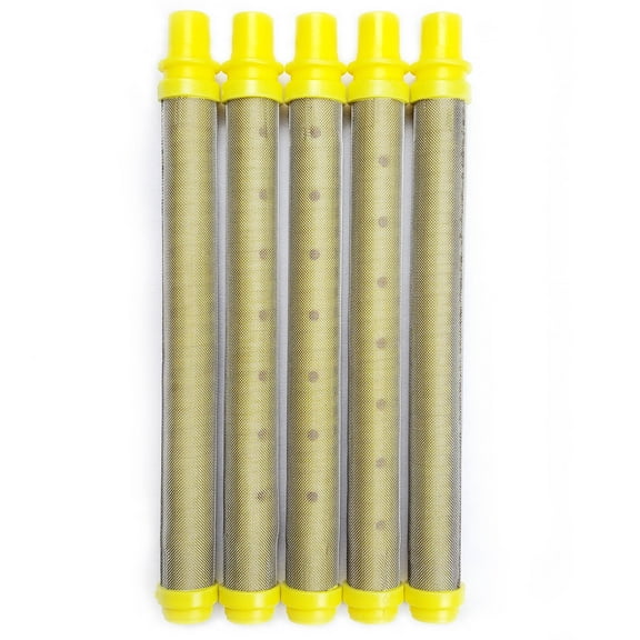Titan/Wagner/Spraytech Airless Spray Gun Filter Replacement - Push On (Yellow, 100 Mesh) 581-062 581062 0089959 0089324 0154675 5 pcs