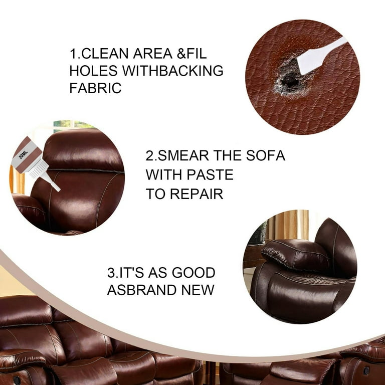 SEISSO Leather and Vinyl Repair Kit for Furniture, Leather Dye