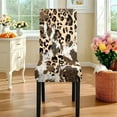 thumbnail image 3 of Xoenoiee Leopard Cpw Print 7 Pcs Table Cover and Seat Slipcover Rectangle Tablecloth and Dining Chair Covers with Elastic Edge Furniture Decor for Home Kitchen, 3 of 6