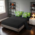 thumbnail image 5 of Manfei Cartoon Soccer King Bedding, Sport King Bed in a Bag, Green Black White, Black Reversible 7 Pieces, 5 of 6