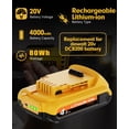 thumbnail image 5 of 2 Pack 4.0Ah Replacement Battery and Charger for Dewalt 20V Max Batteries DCB200 DCB205-2 DCB206 DCB204 DCB203 DCB208 Compatible with Dewalt 20V Cordless Power Tools with Charger, 5 of 7