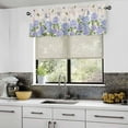 thumbnail image 5 of Kitchen Curtain Valance for Windows Spring Floral Hydrangeas 1 Panel, 54 x 18 Inch Rod Pocket Valance Window Treatments Short Curtains for Bathroom Bedroom, 5 of 6