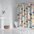 thumbnail image 2 of Pioneer Flower Floral Print Pattern Shower Curtain 84"x72" ,Bathroom Decorative Shower Curtains Set with 12 Hooks,Modern Waterproof Washable Shower Curtain, 2 of 6