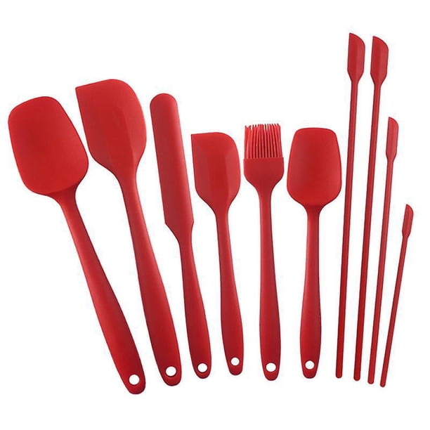 Juego de raspadores de silicona de 10 piezas, mini raspador, utensilios de cocina, juego de raspadores para hornear, raspador de silicona para pasteles, espátula, cocina, cocina, repostería, pasteles