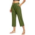 thumbnail image 2 of High Waisted Capri Pants for Women Tummy Control Workout Yoga Lounge Casual Office, 2 of 6