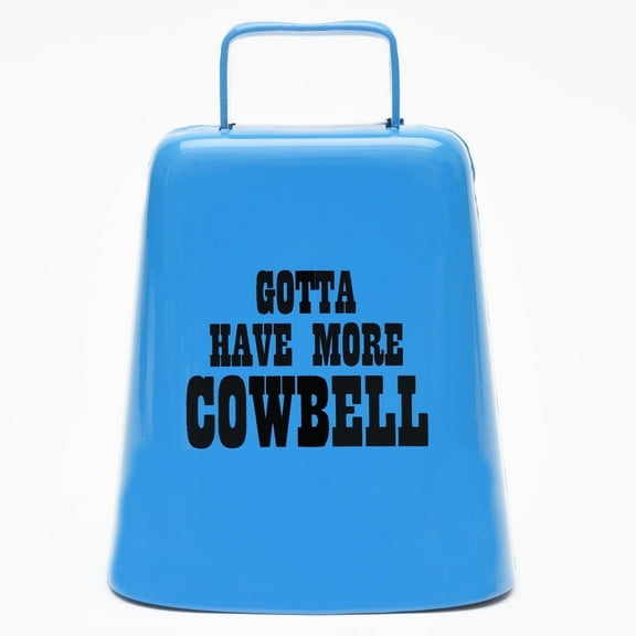 Bevin Bells "Gotta Have More Cowbell" (Medium) | Kentucky Cow Bell w/Cobalt Blue Color | Made from Steel | Loud Noise Makers w/Handle | Made in CT, USA