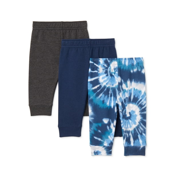 Garanimals Baby Boy Fleece Pants Multipack Set, 3Piece, Sizes 6/9M24M