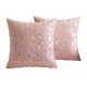 thumbnail image 1 of Paquete de 2 fundas de almohada decorativas navideñas de 18 x 18 pulgadas con hojas de plumas doradas, almohadas cuadradas de terciopelo, 1 of 6
