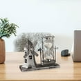 thumbnail image 6 of Retro Style Hourglass Sand Timer Sandglass Centerpiece Statue Ornaments for Desk Office Bedroom Decoration Birthday Gift, Argent, 6 of 7