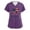 Purple, variant on Youpwaven 250 Anniversary USA Women's Scrub Top, Patriotic We the People Nursing Uniform, 250th Anniversary V-Neck Workwear with Pockets, Freedom Celebration Shirt