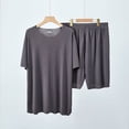 thumbnail image 1 of Pijamas frescos para parejas, pantalones finos de manga corta con hilo de seda de hielo de verano para mujer, ropa de abrigo, ropa de casa para hombre, traje, 1 of 3