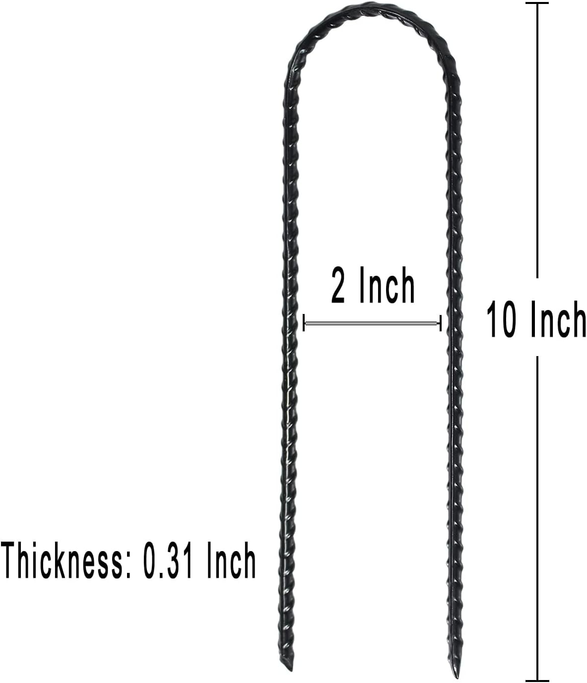 Heavy Duty Trampolines Wind Stakes Galvanized Steel U-Shaped Staples for Landscaping, Camping Tents, Soccer Goals and Garden Decoration