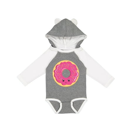 

Inktastic Hot Pink Donut Gift Baby Boy or Baby Girl Long Sleeve Bodysuit