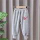thumbnail image 2 of Odeerbi 3-10 Años Niños Niñas Pantalones de Algodón Con Estampado de Amor Pantalones de Deporte Casual Con Bolsillos, 2 of 4