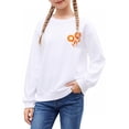 thumbnail image 2 of Aideaone Girls Sweatshirt Crewneck Long Sleeve Casual Graphic Pullover Tops for Kids 7-14 Years, 2 of 6