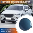thumbnail image 2 of Ganchos de remolque de parachoques delantero izquierdo únicos de Bargains únicos en azul profundo para Mazda CX-3 16-21 No.D10J50A12A, 2 of 6
