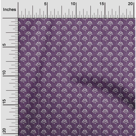 oneOone Cotton Silk Fabric Stripe & Floral Block Printed Craft Fabric BTY 42 Inch Wide