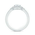 thumbnail image 2 of Rosec Jewels Statement Flower Lab Created Diamond Engagement Ring for Women - EF-VS Quality, 925 Sterling Silver, US 4.00, 2 of 8