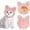 Pink, variant on Dalrosia Cute Cat Costume Warm Bear Hat for Cat Adjustable Soft Small Pet Headwear Bear Hat for Cat Puppy Dog