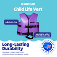 thumbnail image 3 of TRC Recreation Super Soft Child Size Small Life Jacket Swim Vest, Purple, 3 of 7