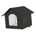 thumbnail image 4 of Casa para gatos al aire libre con aislamiento, refugio para gatitos, impermeable, resistente a la intemperie, para todas las estaciones. Negro S, 4 of 8