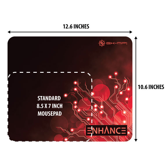 ENHANCE Pro Red Gaming Mouse Pad Extended - Precision Tracking Surface , Non-Slip Base , Anti-Fray Stitching for World of Warcraft: Legion , Battlefield 1 , Dota 2 , League of Legends and More - image 7 of 9