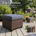 thumbnail image 6 of Layinsun 10 Pieces Patio Furniture Set with Swivel Chairs, Rattan Wicker Rocking Glide Chairs with 44" Propane Gas Fire Pit Table Conversation Set, 6 of 7