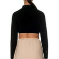 thumbnail image 4 of Gemsli Long Sleeve Crop Shell Top with Round Collar and Cuff SH324, 4 of 4