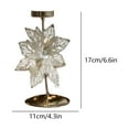 thumbnail image 3 of Christmas Candle Holder Gold Iron Window Tabletop Vintage Ambiance Decor 11x11x17cm Decorative Holiday Party Centerpiece Home Gift Shiny Durable, 3 of 5