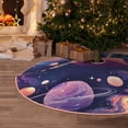 thumbnail image 5 of Rateoe Planet Pastel Galaxy Pattern Christmas Tree Skirt with Ties, Christmas Tree Decorations, Farmhouse Christmas Decor Xmas Holiday Decorations-48", 5 of 6
